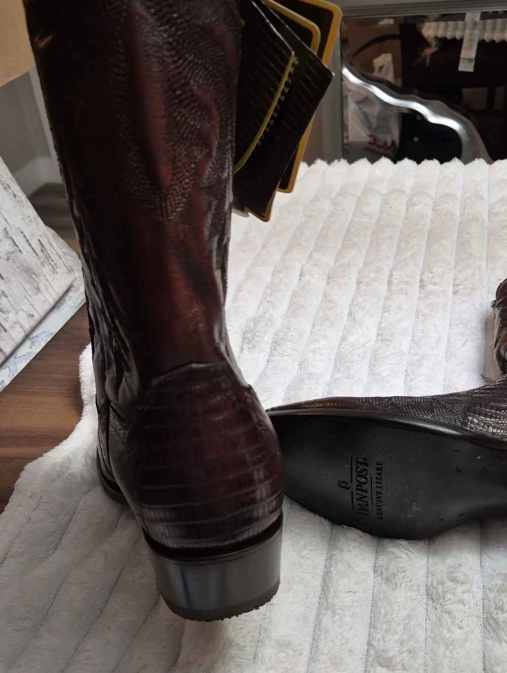 DAN POST TAN TEJU LIZARD LEATHER BOOTS MEN'S SZ 10.5 D $390 - Picture 6 of 11